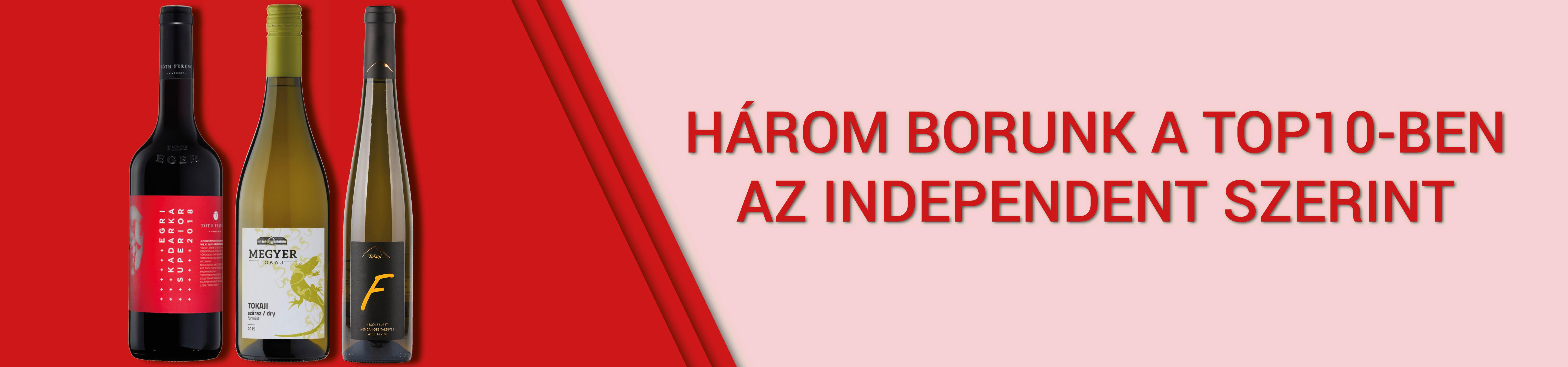Top10 Három borunk az Independent-ben