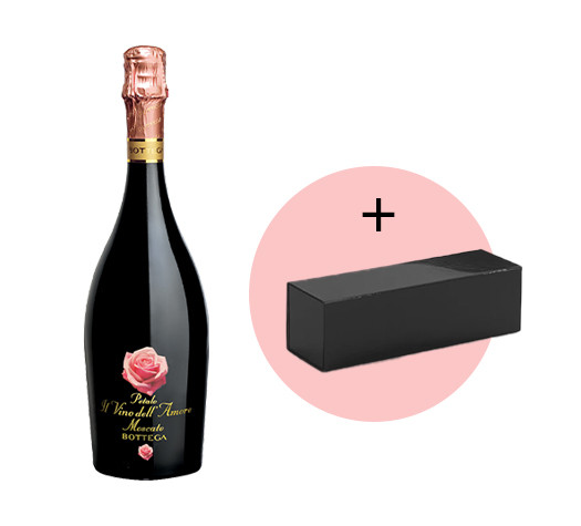 Bottega Szerelmesek pezsgője piros díszdobozban