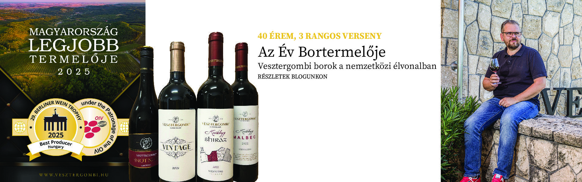 Vesztergombi borok díjak, aranyérem