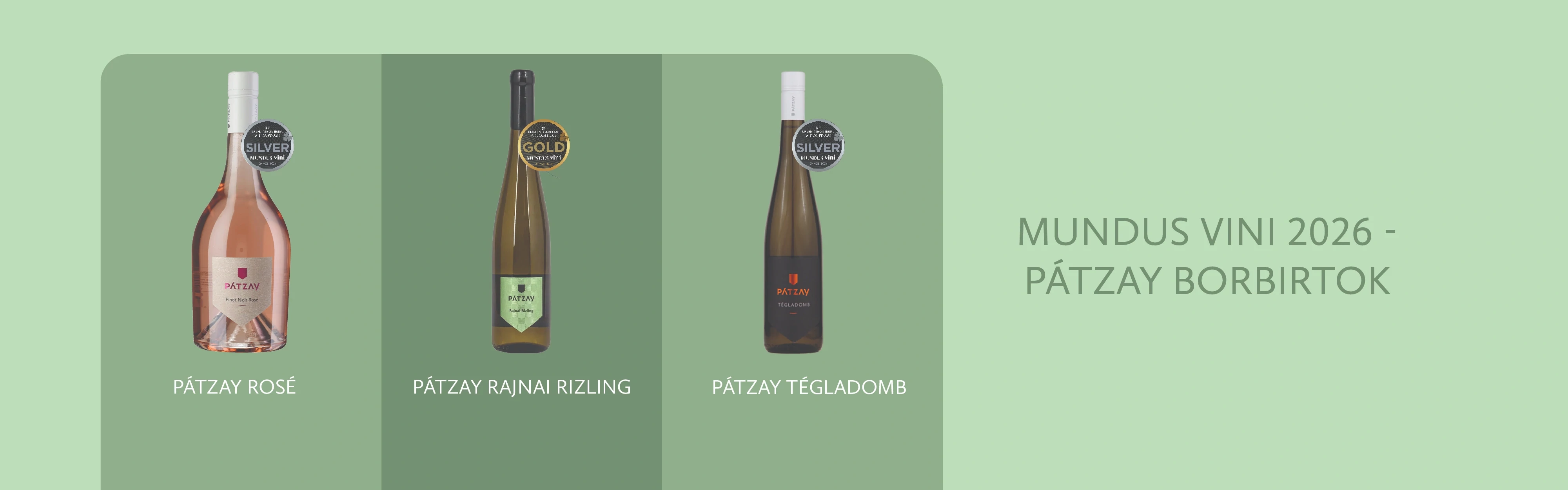 Mundus Vini díjnyertes magyar borok - Pátzay Borbirtok