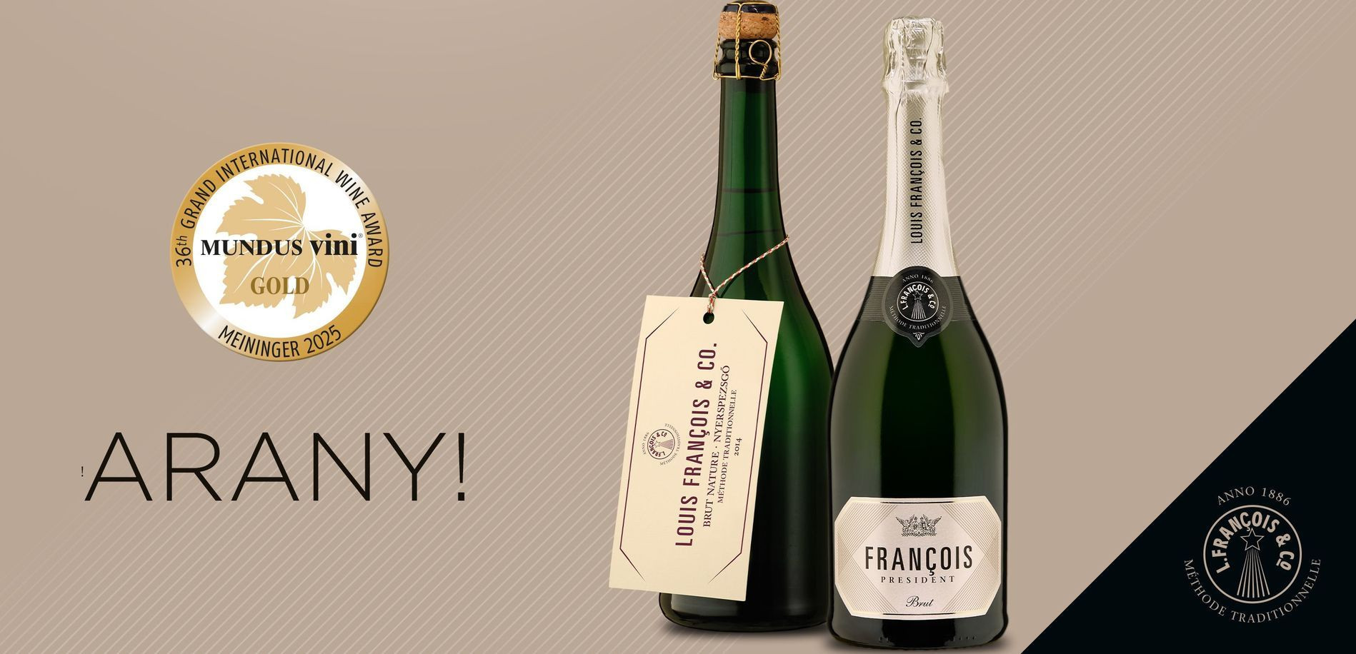 Mundus Vini díjnyertes magyar borok - Louis Francois nyerspezsgő