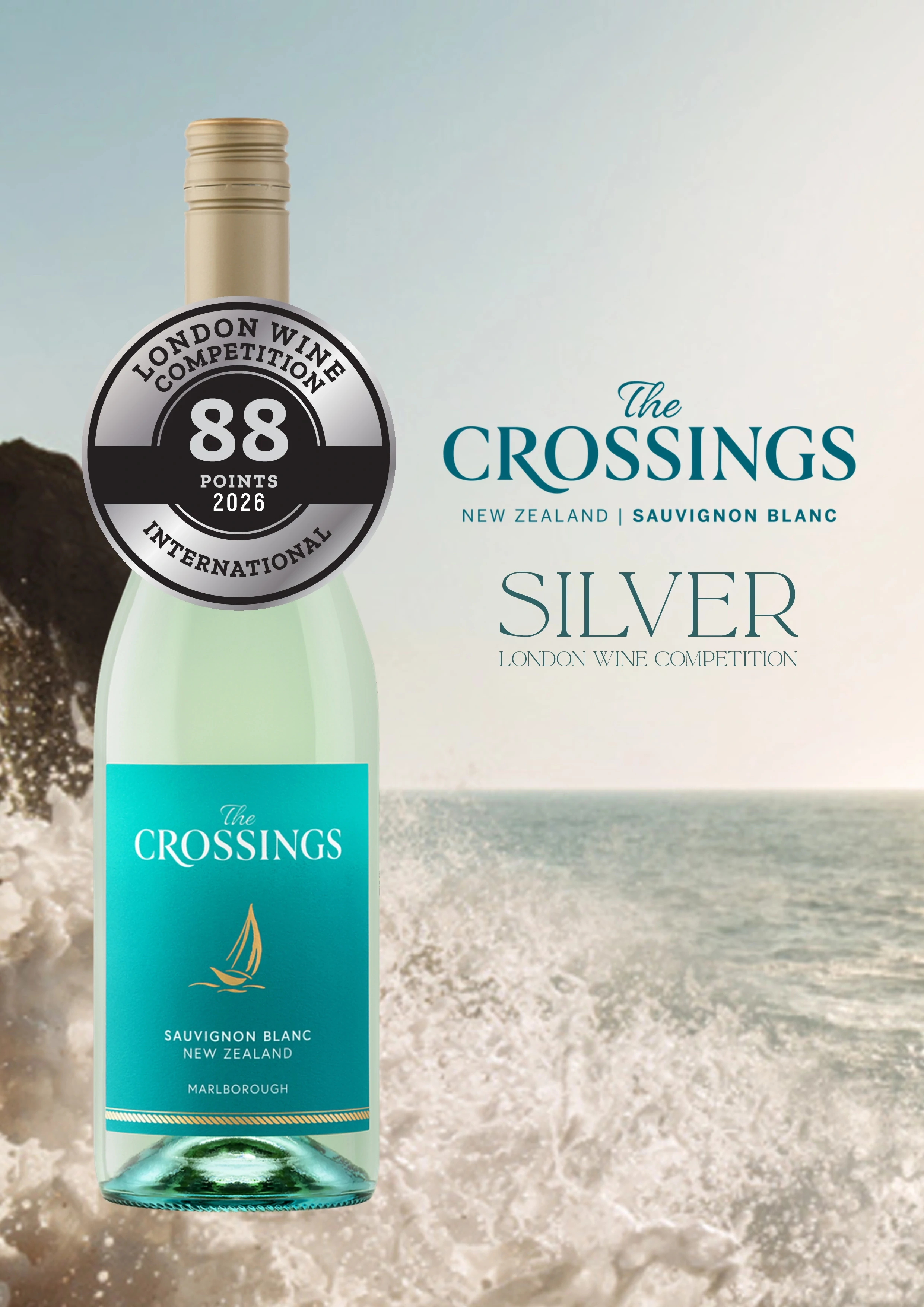 The Crossings Sauvignon Blanc ezüstérem a London Wine Competition 2026 versenyen