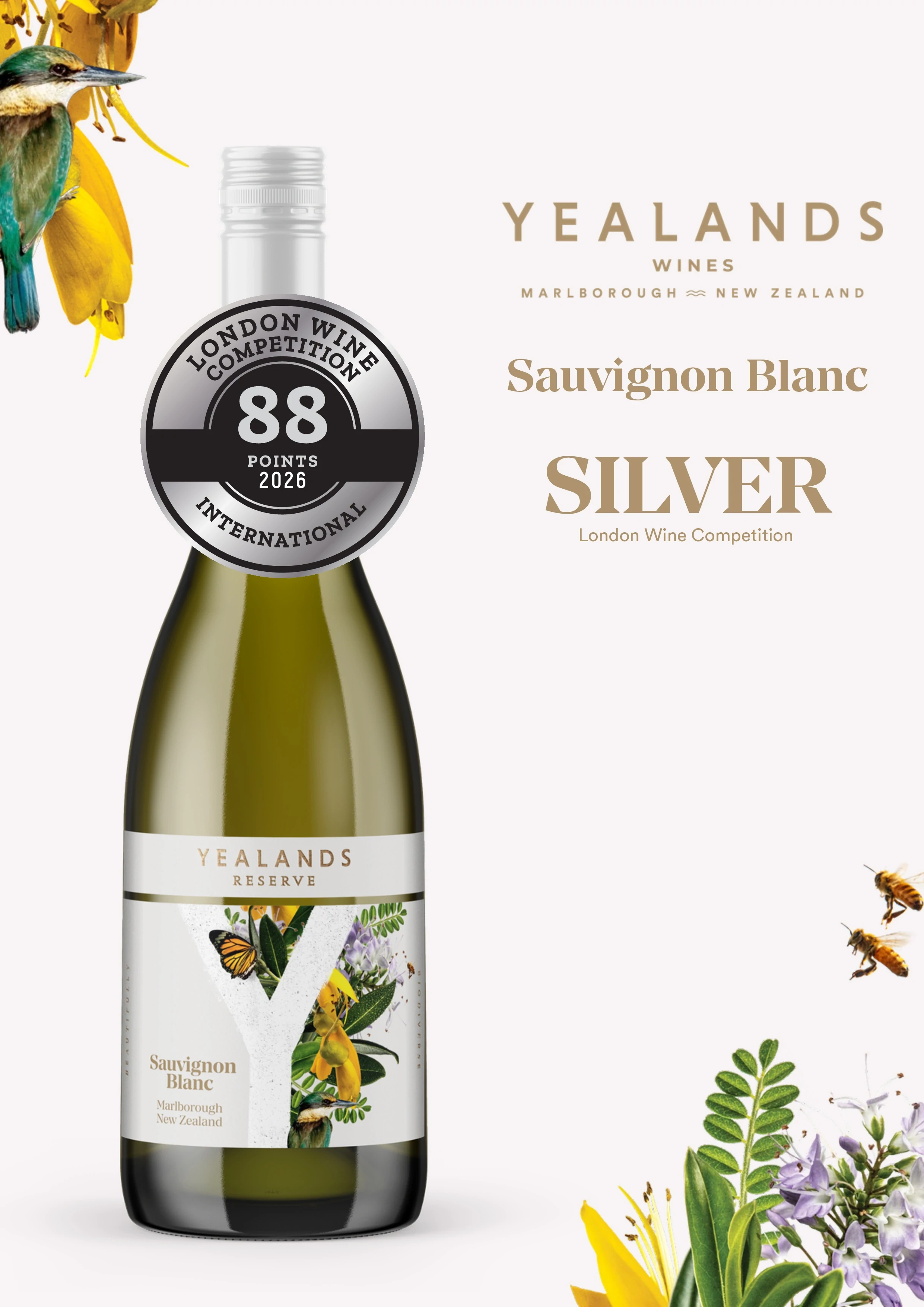 Yealands Estate Reserve Sauvignon Blanc ezüstérem a London Wine Competition 2026 versenyen
