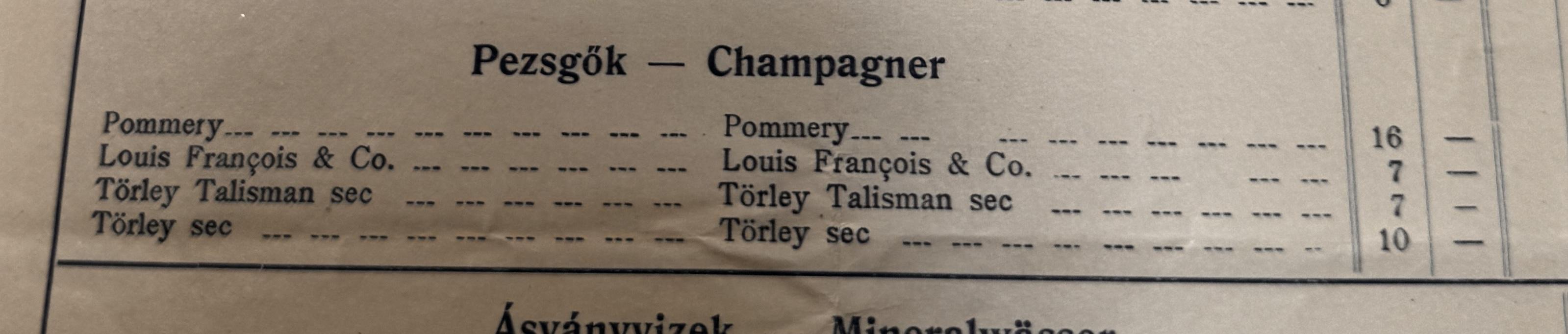 Pommery Champagne a magyar borlapon