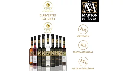 Márton és Lányai díjnyertes pálinkái akcióban