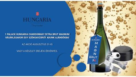 Hungária Chardonnay pezsgő magnum palackban, ajándékkal – A különlegességek kedvelőinek