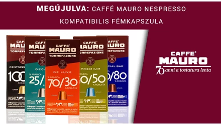Mauro kávé páncélban – Új fémkapszulás Nespresso kompatibilis kávé 