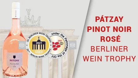 Van feljebb, Pátzay Pinot Rosé –– Arany Berlinben