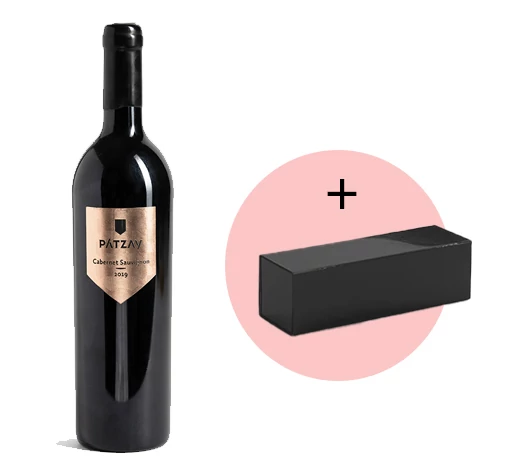 Boros díszdoboz Pátzay Cabernet  Sauvignon-nal | borkereskedes.hu