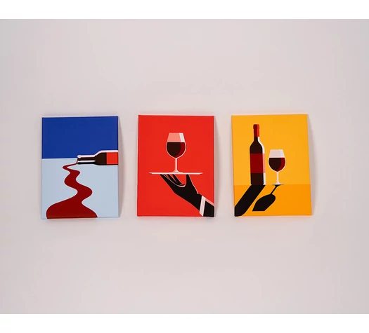 Bortrió – Vászonképsorozat modern stílusban | borkereskedes.hu