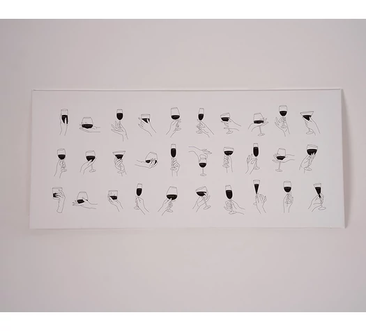 Boros ajándék - Modern fekete-fehér vászonkép | borkereskedes.hu