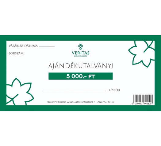 Ajándékutalvány 5.000 Ft értékben