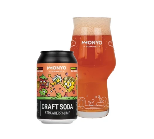 Monyo Strawberry-Lime Craft Soda - Veritas - borkereskedes.hu
