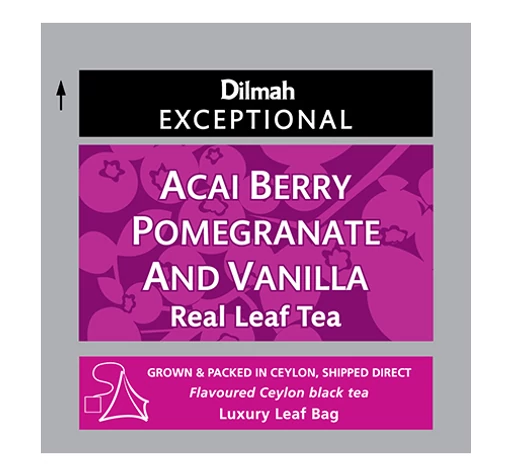 Dilmah tea exceptional piramis filter acai b with pomegranate&amp;vanilla -Veritas Borwebshop