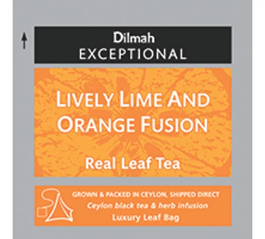 Dilmah tea exceptional piramis filter lively lime @ orange -Veritas Borwebshop