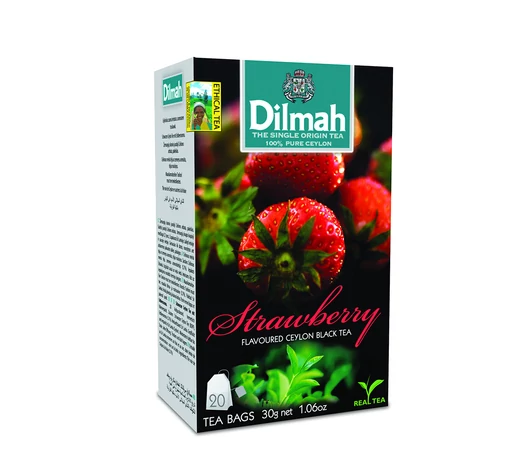 Dilmah tea strawberry - Epres fekete tea -Veritas Borwebshop